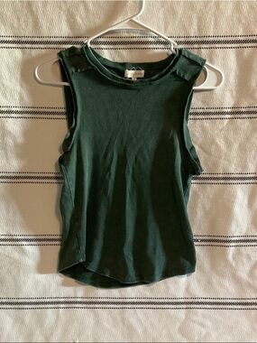 Gilded Intent Deep Forest Green Ribbed Tank